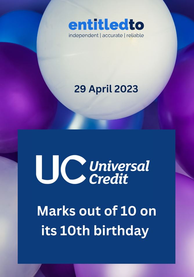 'Universal Credit Marks out of 10' report front page